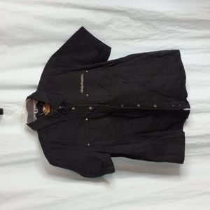 Harley Davidson XL Black Short Sleeve Embroidered Stars